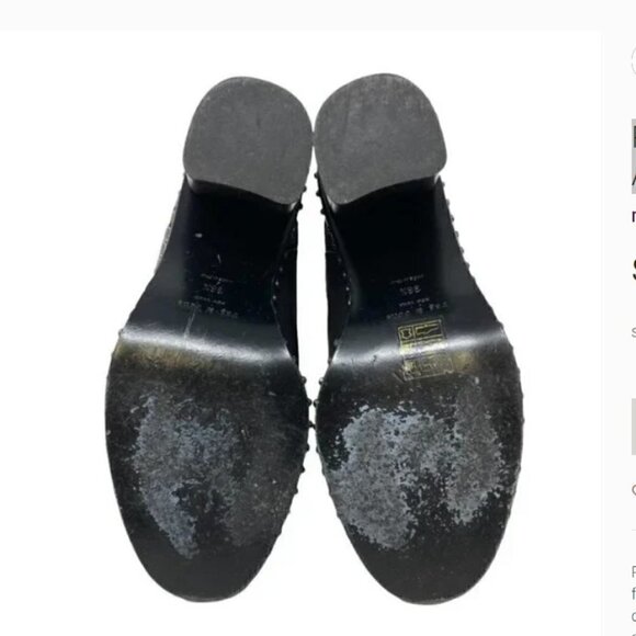 Rag & Bone Romi Black Lamb Leather Studded Ankle Strap Boots - Size 6.5 - Picture 9 of 11